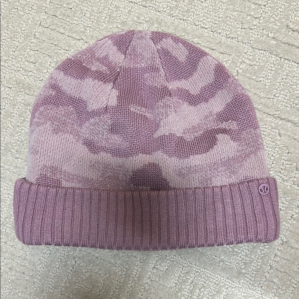 lululemon athletica Purple Camo Beanie with fleece interior